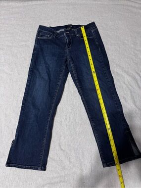 White House Black Market Women's Dark Indigo Flare Jeans
